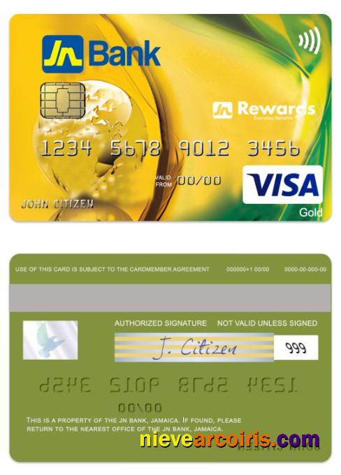 Jamaica JN Bank visa gold credit card